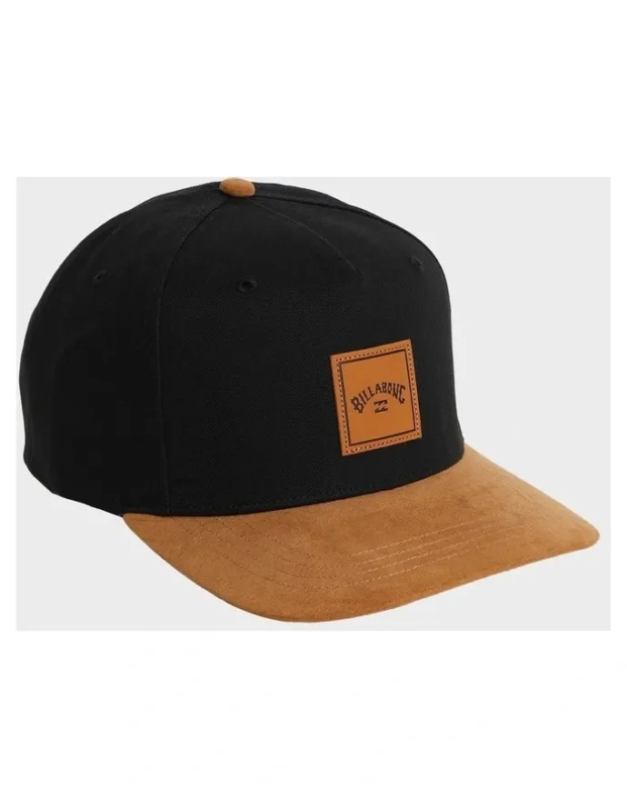 Billabong Stacked Snapback Cap in Black/Tan