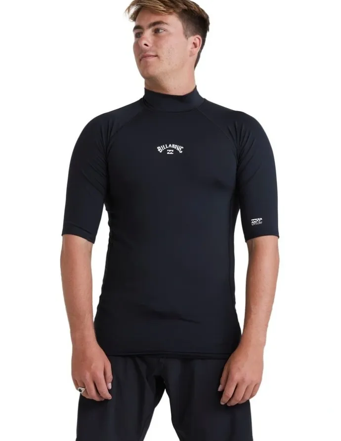 Billabong All Day Arch Rash Vest in Black