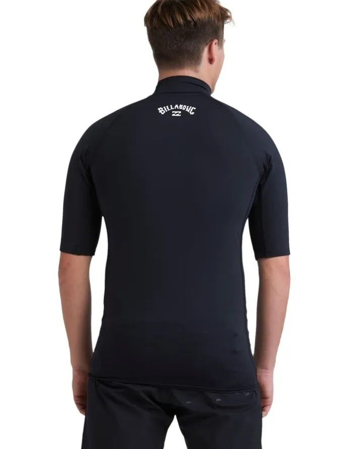 Billabong All Day Arch Rash Vest in Black
