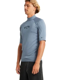 Billabong All Day Arch Short Sleeve Rash Vest In Assorted