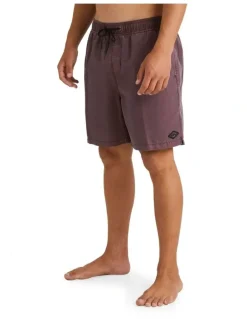 Billabong All Day Ovd Layback Port Shorts in Purple