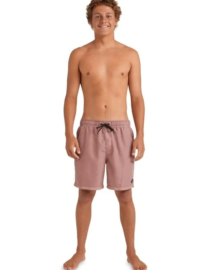Billabong All Day Overdye Layback Boardshorts In Dusty Rose