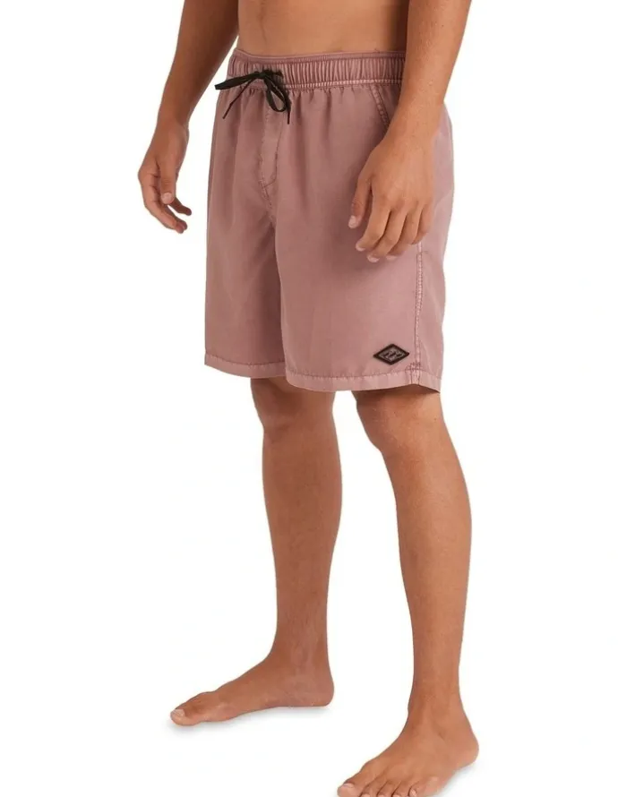 Billabong All Day Overdye Layback Boardshorts In Dusty Rose