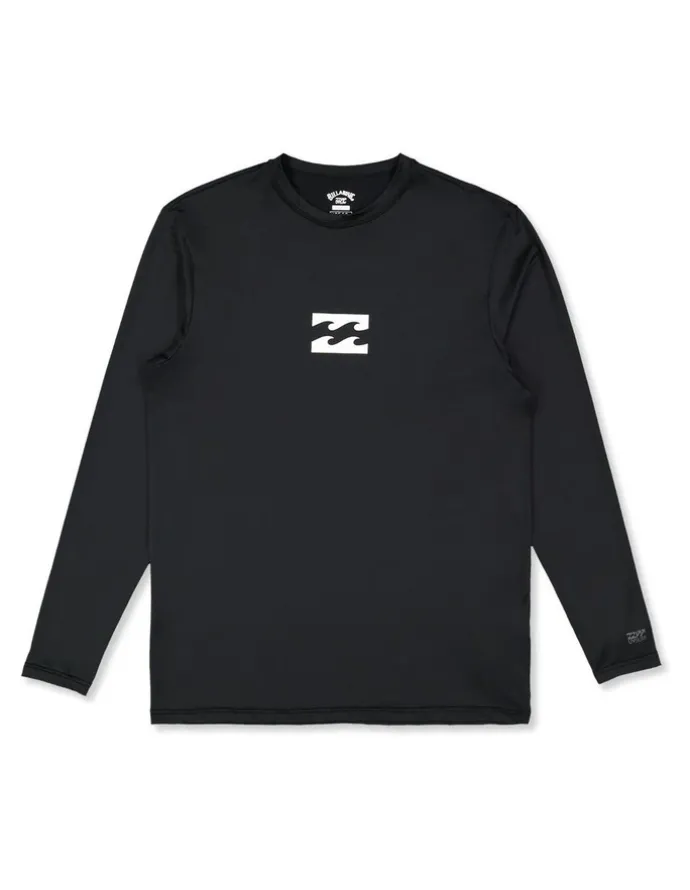 BILLABONG All Day Wave Loose Long Sleeve Rashvest in Black