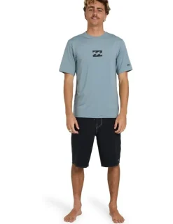 Billabong All Day Wave Surf Shirt in Blue Fog