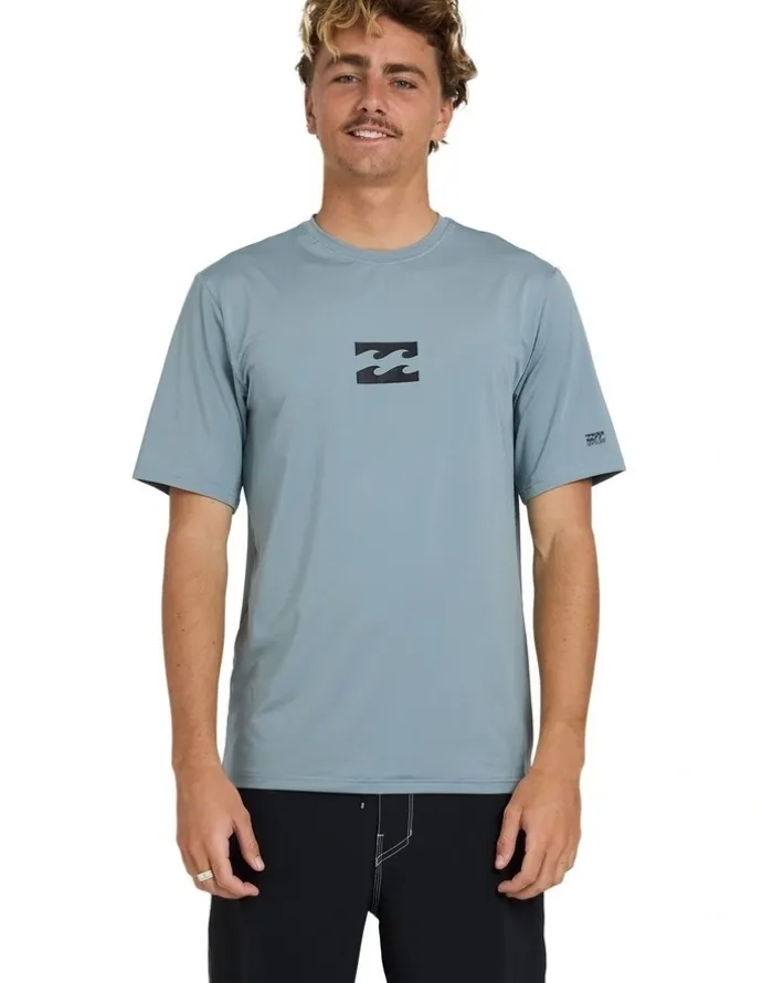 Billabong All Day Wave Surf Shirt in Blue Fog