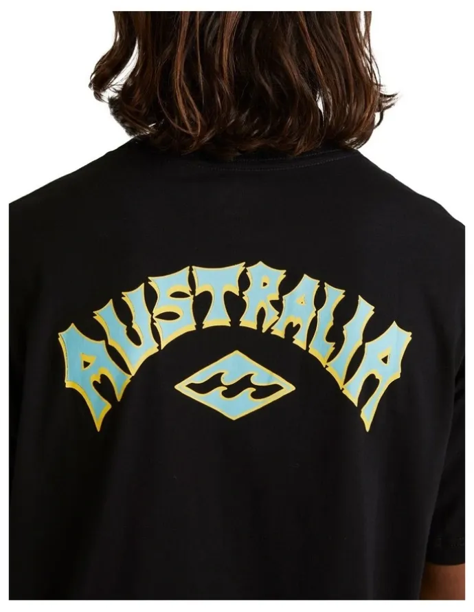 Billabong Aus Arch T-Shirt in Black