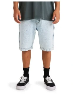 Billabong Bad Dog Workwear Shorts in Stone Blue