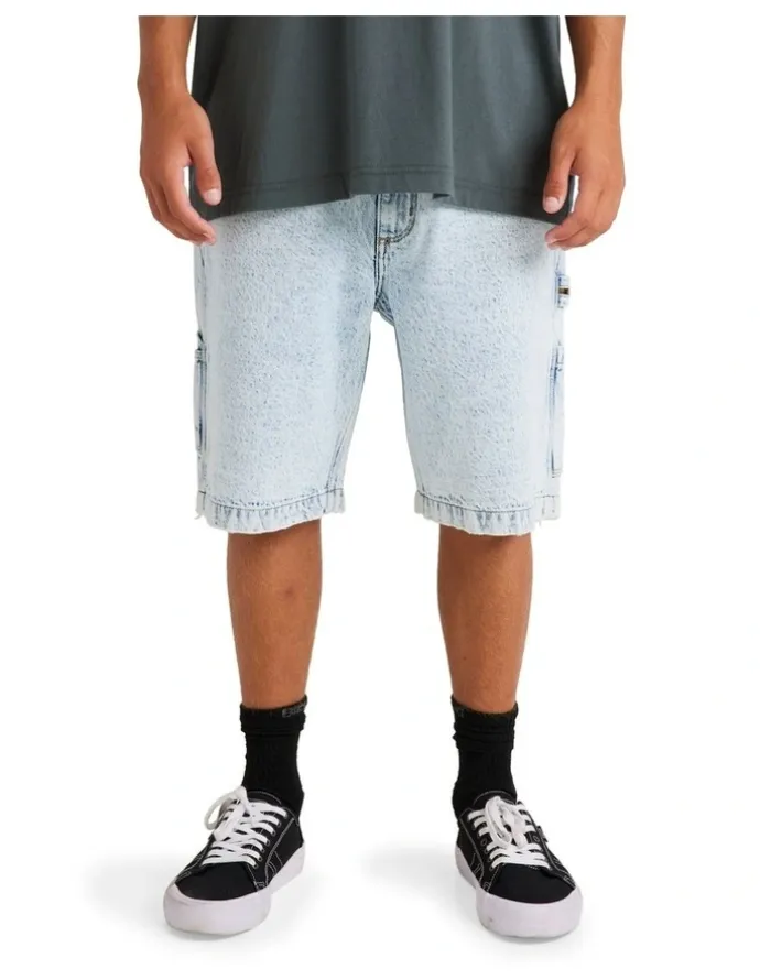 Billabong Bad Dog Workwear Shorts in Stone Blue