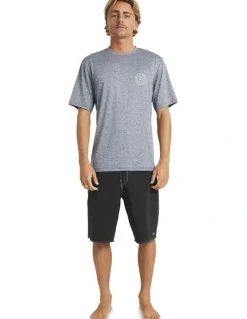 Billabong Big Wave Daz Rash Vest in Navy Heather