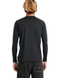 Billabong Boxed Arch Long Sleeve Rash Vest In Stealth