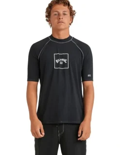 Billabong Boxed Arch Rash Vest in Black