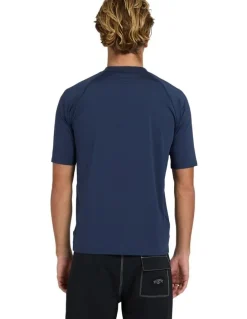 Billabong Boxed Arch Short Sleeve Rash Vest Dusty in Navy