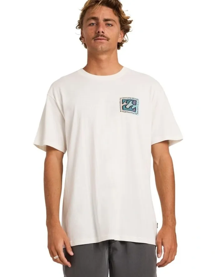 Billabong Crayon Wave Premium T-Shirt Off in White