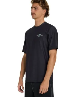 Billabong Diamond Shoreline Rash Vest in Black Heather