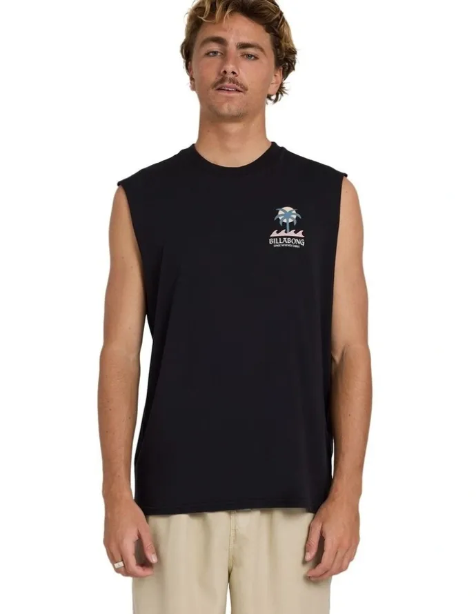 Billabong Portal Muscle Top Washed in Black