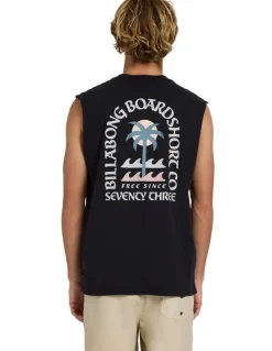 Billabong Portal Muscle Top Washed in Black