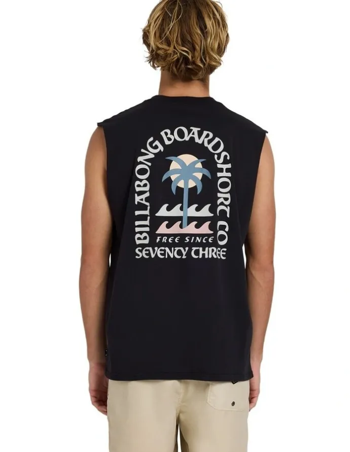Billabong Portal Muscle Top Washed in Black