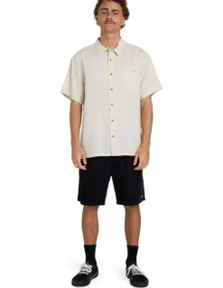 Billabong Ricardo Short Sleeve Shirt in Natural
