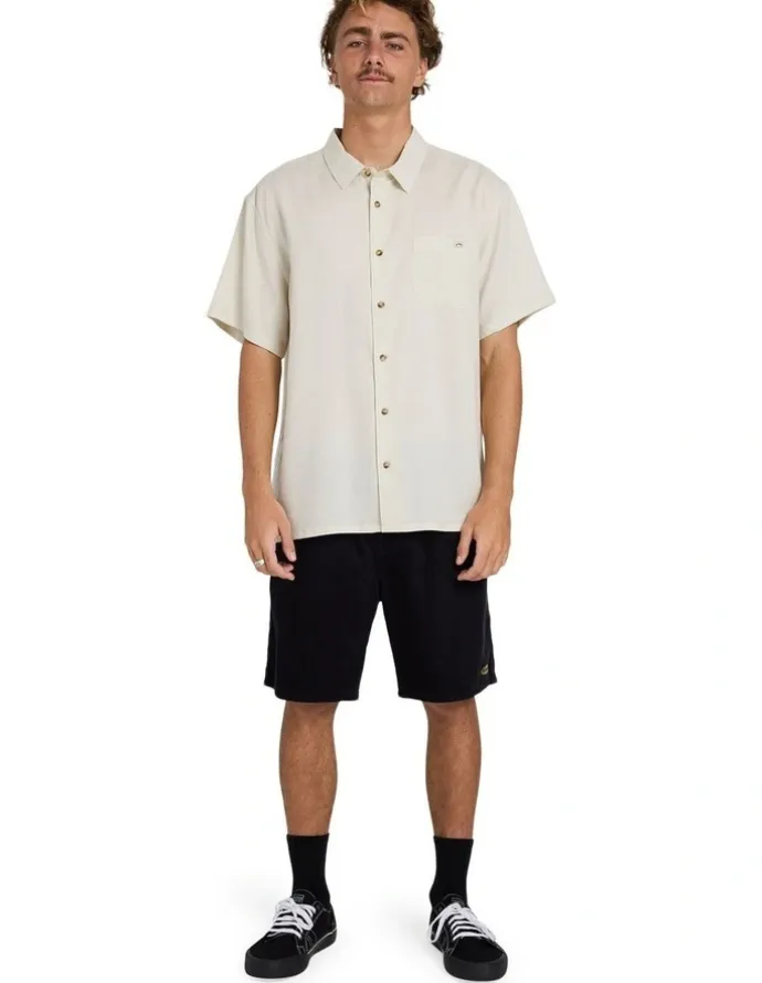 Billabong Ricardo Short Sleeve Shirt in Natural