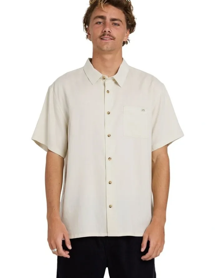 Billabong Ricardo Short Sleeve Shirt in Natural