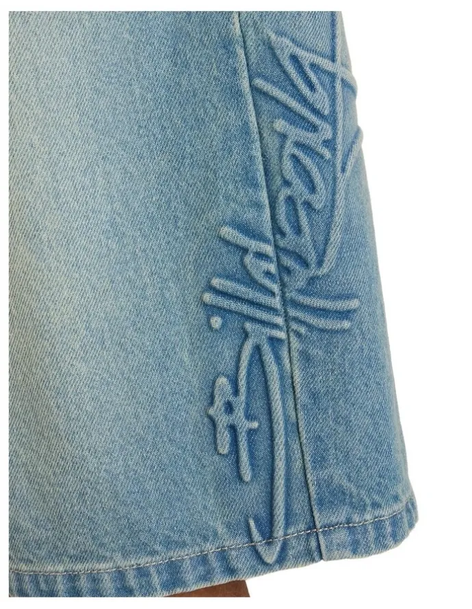Billabong Script Smoko Denim Shorts 22 Inch in Sun Faded Indigo