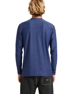 Billabong Shoreline Loose Fit Rash Vest Denim Heather