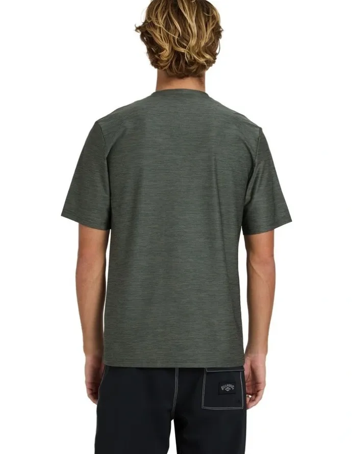 Billabong Shoreline Short Sleeve Rash Vest In Military Heather