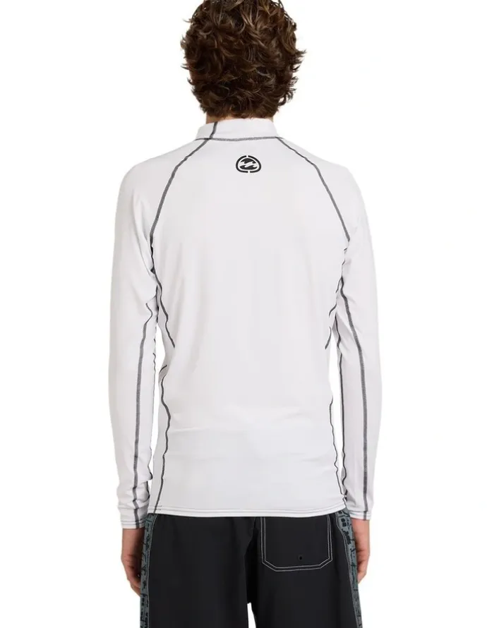 Billabong Spec 73 Long Sleeve Rash Vest in White