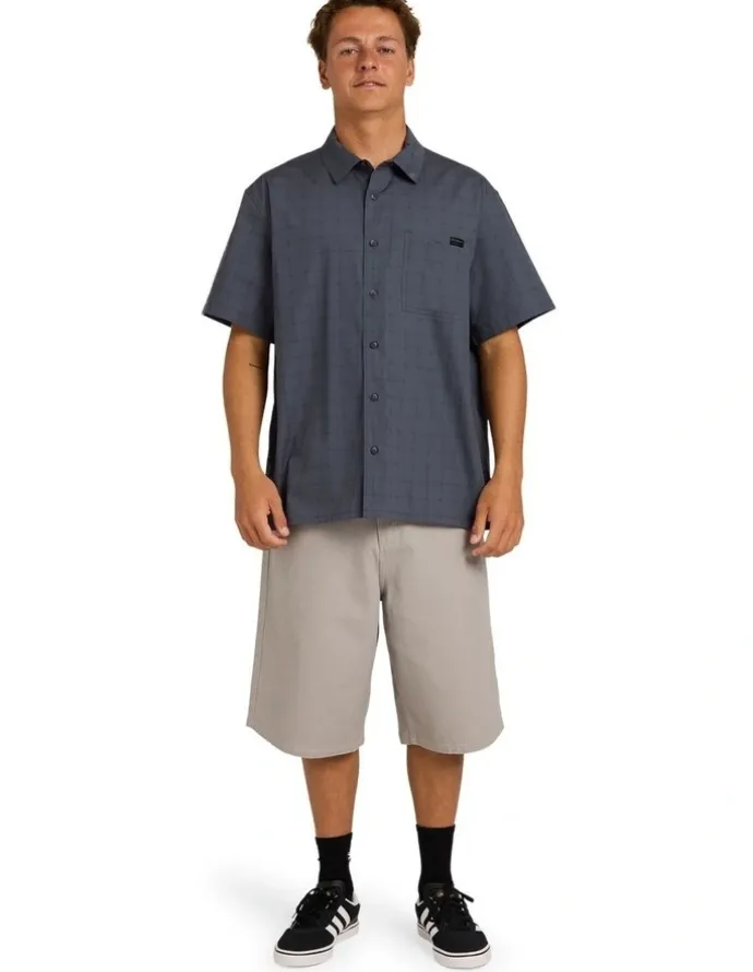 Billabong Spec Mogul Short Sleeve Shirt in Navy
