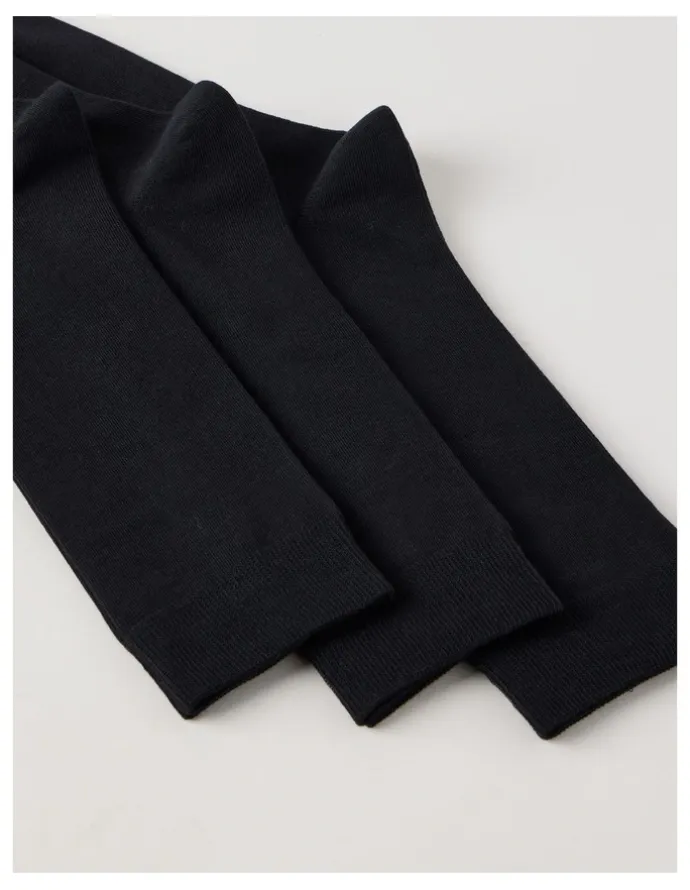 Blaq 3 Pack Australian Cotton Plain Socks in Black