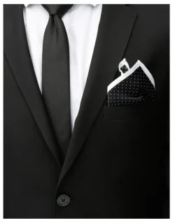 Blaq Black Dot Pocket Square