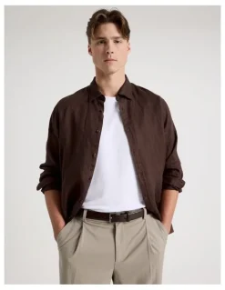 Blaq Centre Bar Belt in Brown