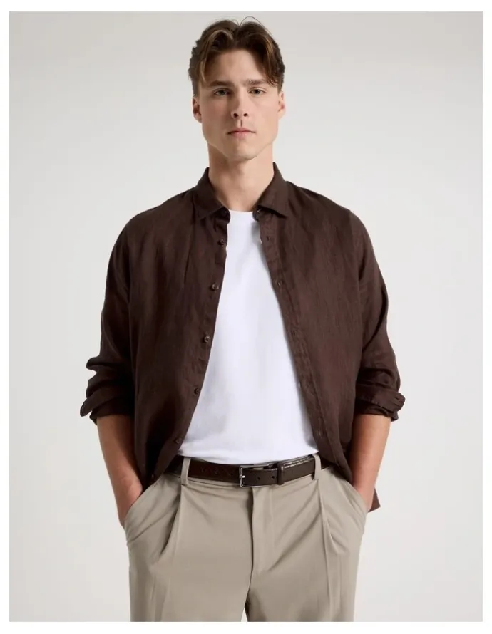 Blaq Centre Bar Belt in Brown