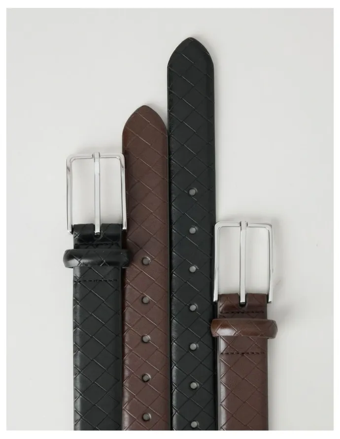 Blaq Centre Bar Belt in Black
