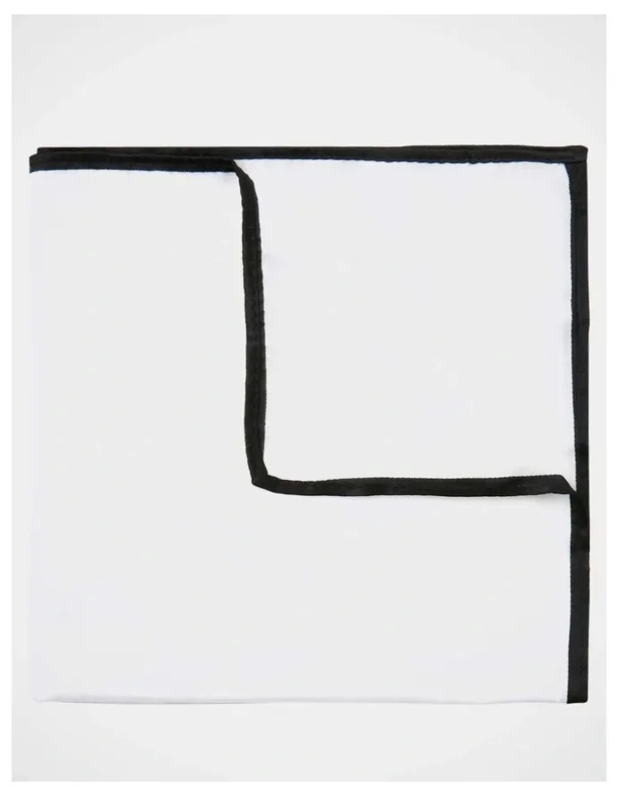 Blaq Classic Pocket Square in White