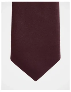 Blaq Core Poly Tie in Burgundy