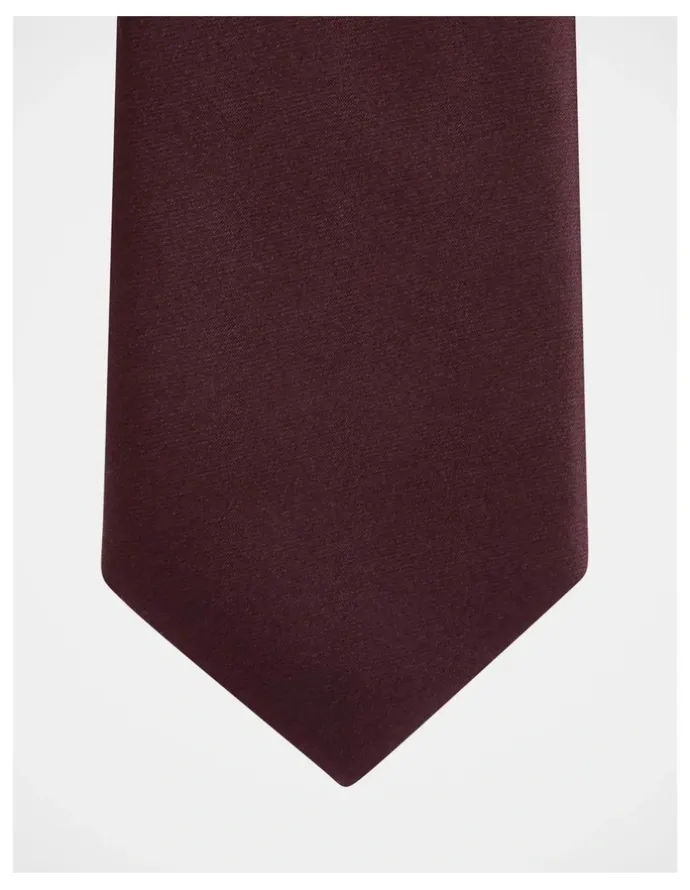 Blaq Core Poly Tie in Burgundy