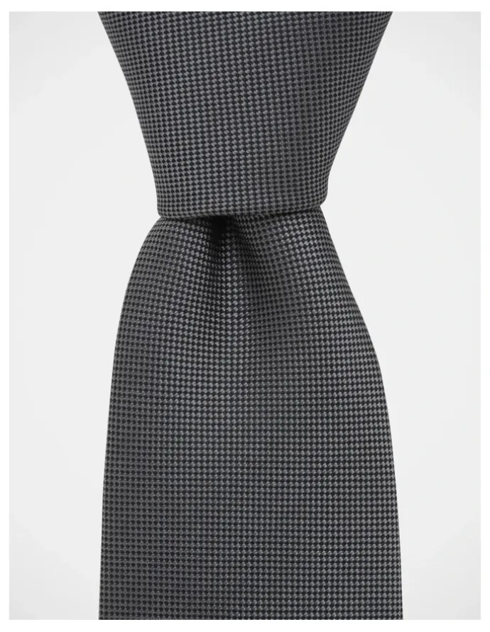 Blaq Core Silk Tie in Charcoal