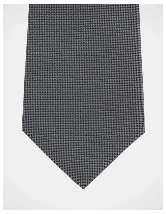 Blaq Core Silk Tie in Charcoal