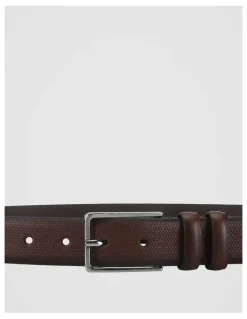 Blaq Dress Belt Cognac Texture Belt Cognac