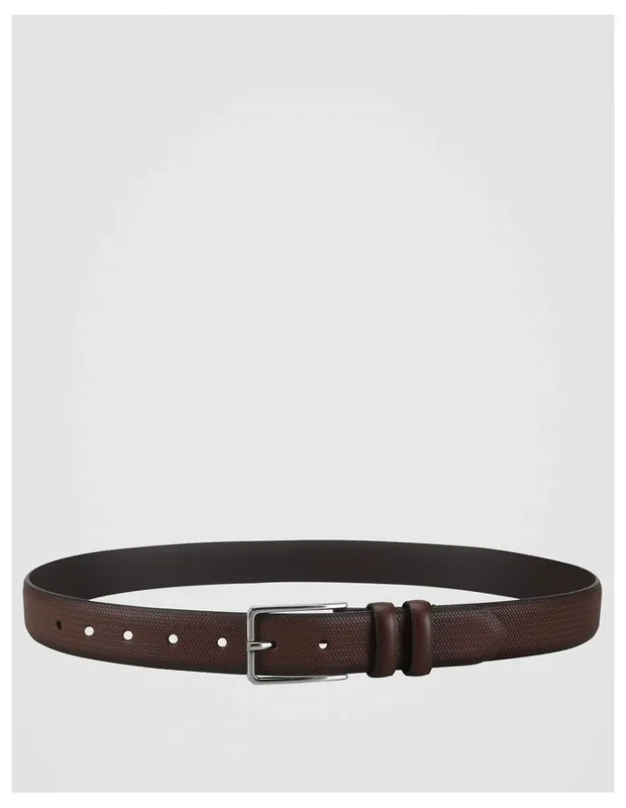 Blaq Dress Belt Cognac Texture Belt Cognac