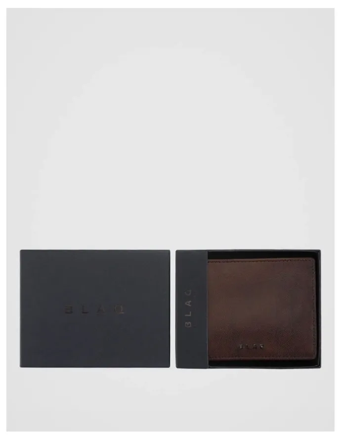 Blaq Flip Wallet With Zip Dark Tan Wallet Dark Tan