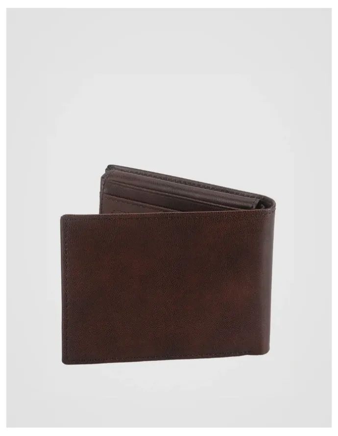Blaq Flip Wallet With Zip Dark Tan Wallet Dark Tan