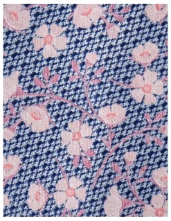 Blaq Floral Poly Tie in Pink