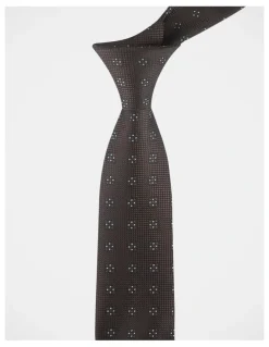 Blaq Jaquard Tie in Black