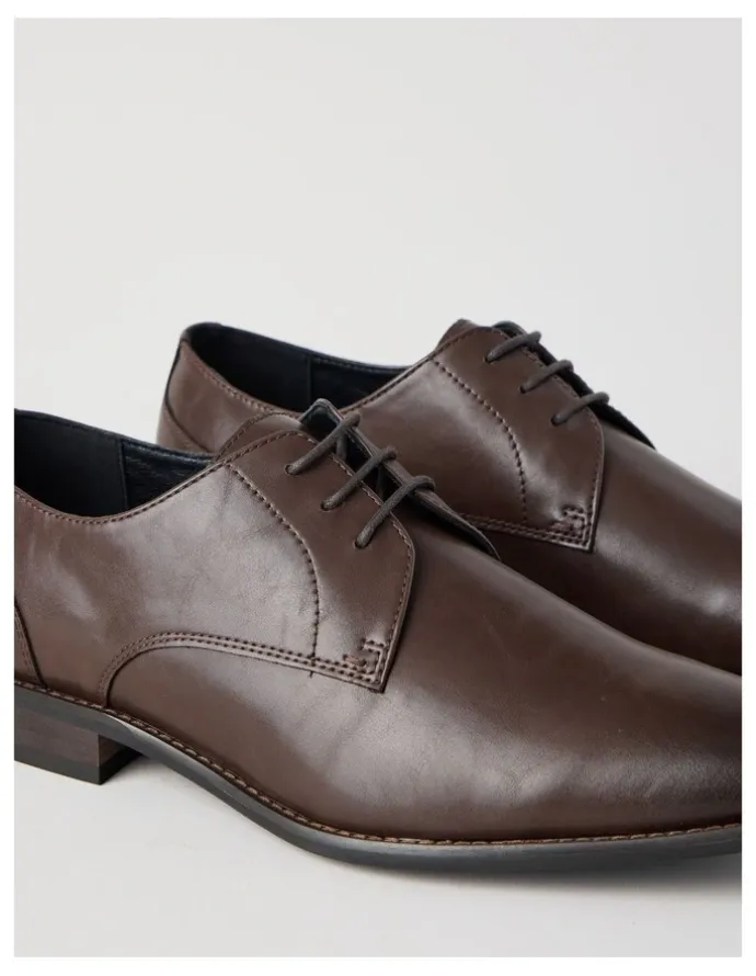 Blaq Lucian Dress Lace Up Shoes in Brown