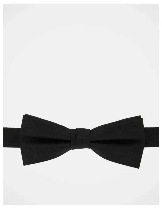 Blaq Paisley Bow Tie in Black