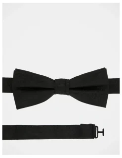 Blaq Paisley Bow Tie in Black