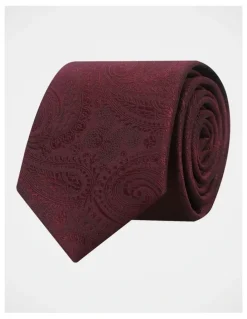 Blaq PAISLEY Tie in Burgundy